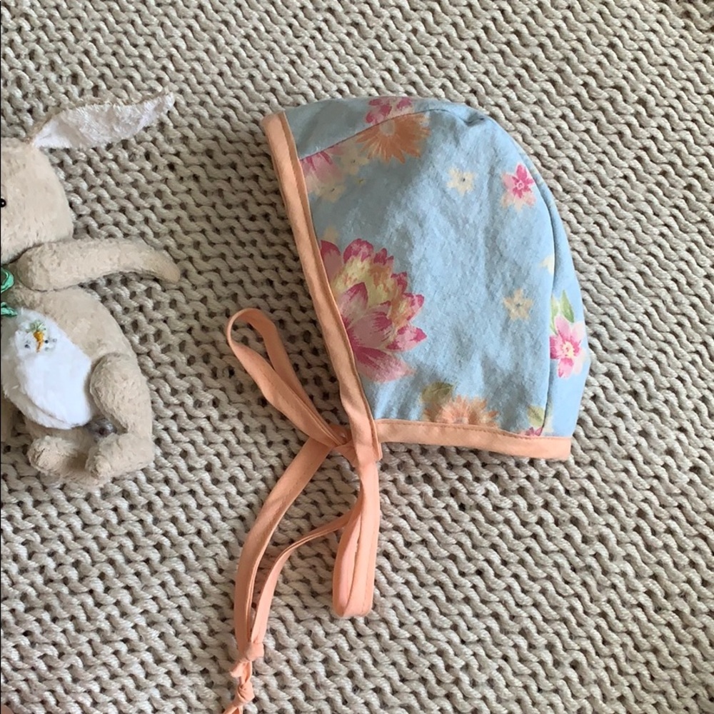 Floral baby bonnet